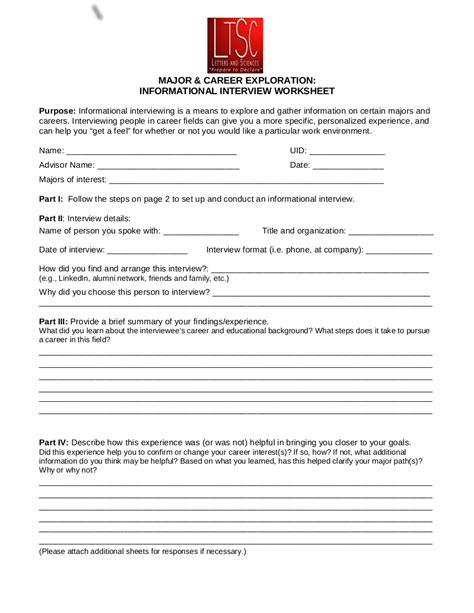 Image result for Interview Worksheet