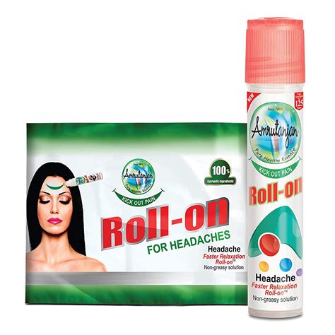 2X Amrutanjan Roll-On for Headache Pain Relief 10ml pack - headache and pain relief