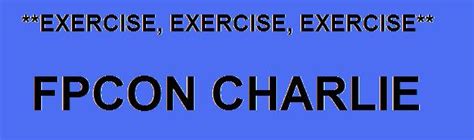 FPCON Charlie Exercise Sign 的图像结果