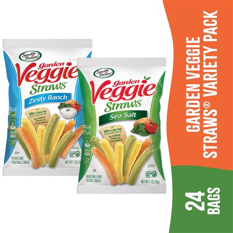 Sensible Portions Veggie Straws, Gluten-Free, Zesty Ranch & Sea Salt ...
