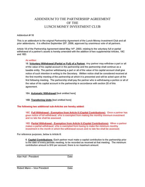 Partnership Agreement Form 的图像结果