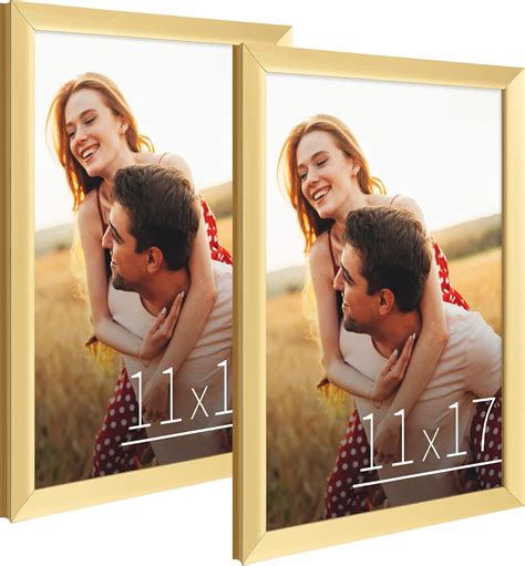 Amazon.com: KSROECUD 11x17 Poster Frame Set of 2 with High Definition ...