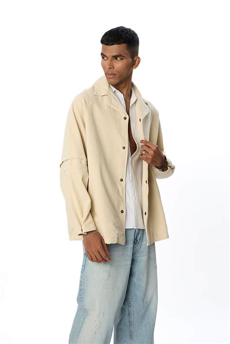 Buy Hobo Shacket // Off-white Apparel Online – Urban Monkey®