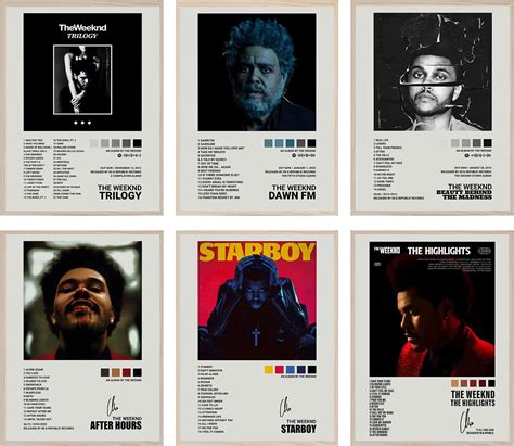 Withnotag The Weeknd Signed Limited Posters Music Album Cover Posters ...