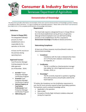 Fillable Online Examples of Demonstration of Knowledge Questions and ...