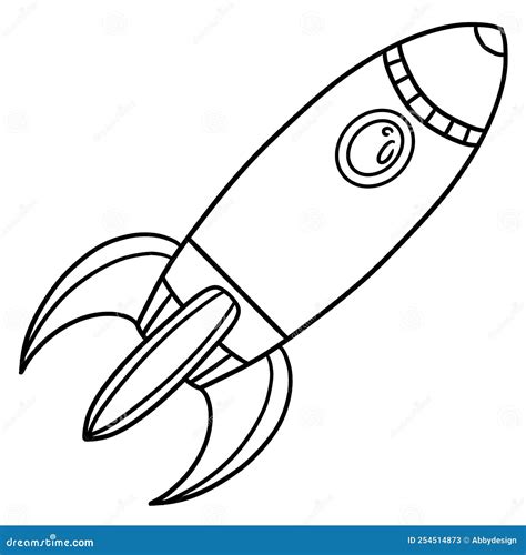 Coloring Page Rocket Ship Rocket Ship Coloring Sheet Hi Res Stock