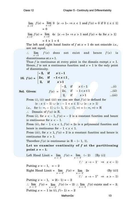 Class 12 Maths Chapter 5 Continuity and Differentiability 的图像结果