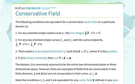 Image result for Conservative Vector Field Applications