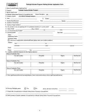 Fillable Online photos state application form for visiting scholarship ...