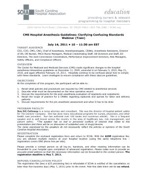 Fillable Online scha CMS Hospital Anesthesia Guidelines Clarifying ...