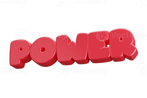 power 3d word text 16458414 PNG