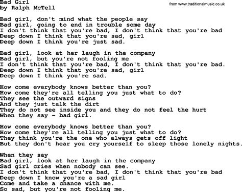 Lyrics Of Bad Girlfriend