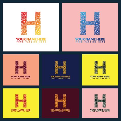 H Text Illustration