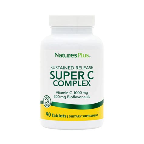 NaturesPlus, Sustained Release Super C Complex, 90 Tablets – Maple Herbs