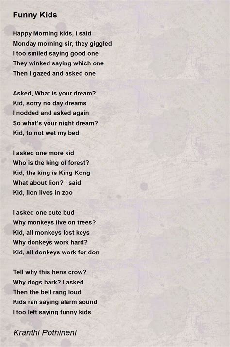 Poems That Are Funny For Kids
