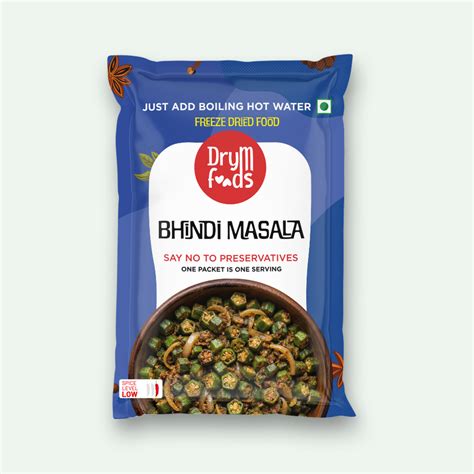 Instant Bhindi Masala Ready To Eat Preservative Free Dried Food – DryM ...