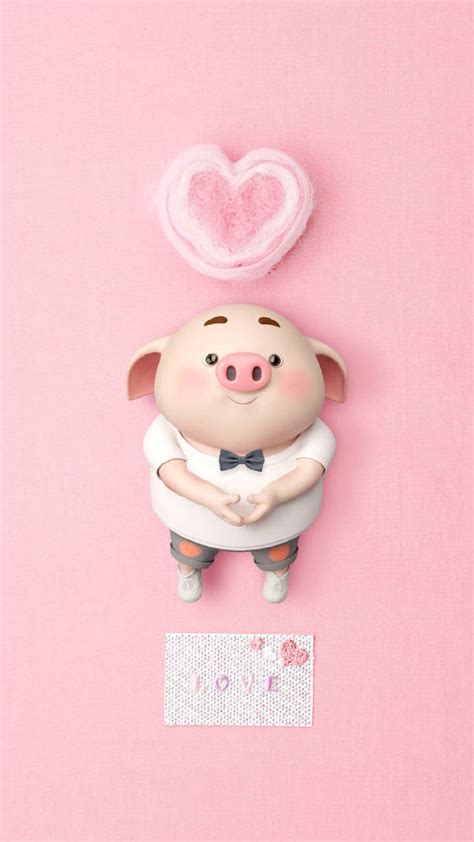 2019猪年可爱卡通小猪图片手机壁纸-可爱-手机壁纸下载-美桌网