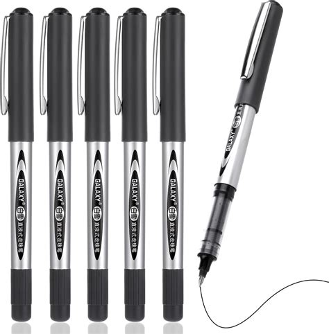 COBEE Rollerball Gel Ink Pen, 6 Pieces 0.5mm Rolling Ball Pens Black ...