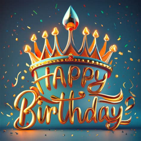 Happy Birthday Crown - 3D Render