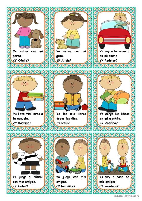 Adjetivos Posesivos (juego): English ESL worksheets pdf & doc