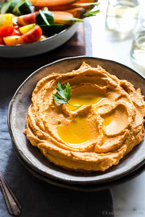 Easy Red Bell Pepper Hummus Recipe Without Tahini | Deporecipe.co