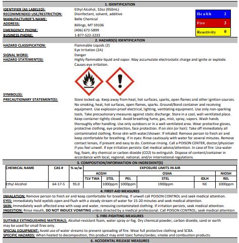 Safety Data Sheets (SDS)