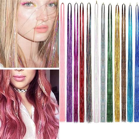 DIYA DIVINE Tinsel Kit Glitter Hair Extensions Tinsel Kit Glitter Hair ...