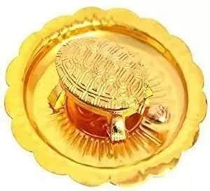 Buy RKONECT® Gold Plated Vastu Turtle Kachua with Metal Plate Wish ...