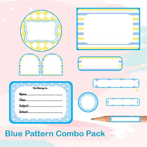 Blue Pattern | Assorted Label Pack – mumma.com