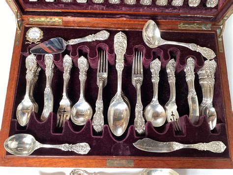 Sterling Silver Flatware Set, Francis 1st Total 95 Pcs For Sale at ...