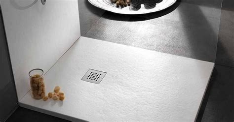 Square Stone Effect Shower Tray with Steel Grid