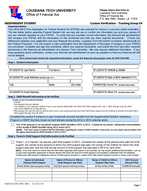 Fillable Online latech To verify that you provided correct information ...