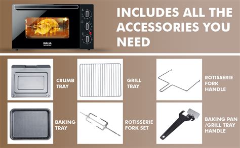 INALSA Premium OTG Oven With Double Glass Door|Capacity 30 Litres|1500W ...