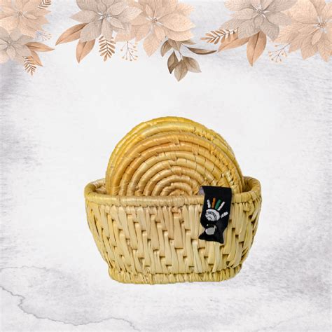 Beige Grass Fiber Coaster Set - Buy Coaster Sets Online – Happy Cultures