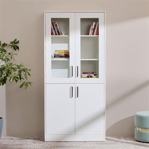 Buy Quadro 2-Door Book Cabinet - White from Home Centre at just INR 39998.0