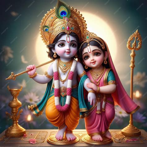 Premium Photo | Illustration of happy Janmashtami Lord Krishna in ...