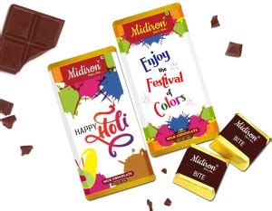 Midiron Happy Holi Chocolate bar, Enjoy the festival of colors Milk ...