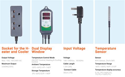 Inkbird ITC-308 Digital Temperature Controller 2-Stage Outlet ...