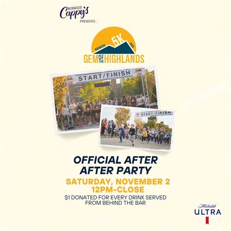 Gem of the Highlands 5K Official After After Party Fundraiser @ Norwood ...