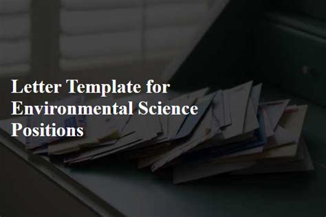 Environmental Science Cover Letter Examples 的图像结果