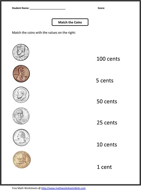 Printable Counting Money Worksheets