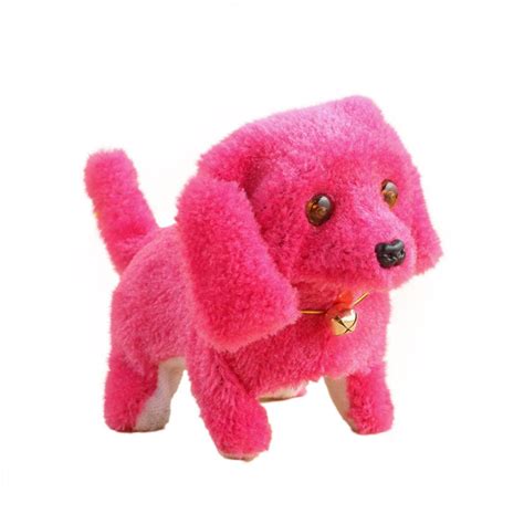 Buy Hot Pink huichang Robotic Cute Electronic Walking Pet Dog Puppy ...