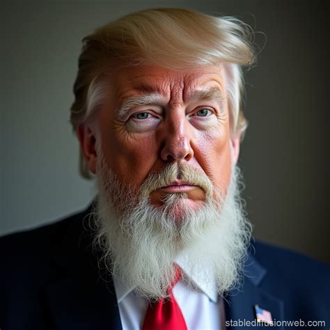 Donald Trump with Gray Blonde Beard | Stable Diffusion Online