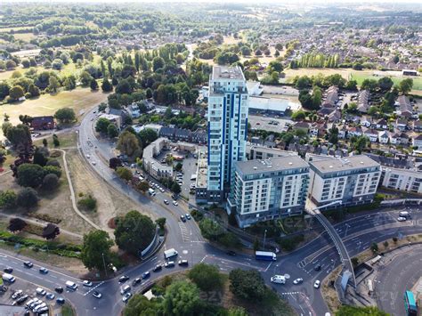 Gorgeous Aerial View of Hemel Hempstead England UK Town of England ...