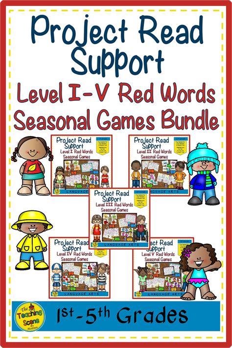 Project Read Support: Levels I - V Red Words 80 Seasonal Games Bundle | Red words, Guided ...