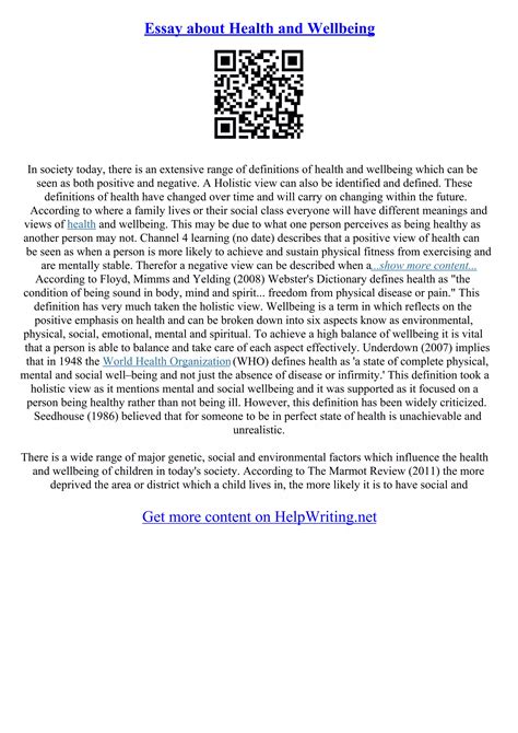 Essay Health | PDF