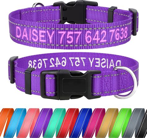 Amazon.com : Go Go Cute Puppy- Reflective Personalized Dog Collars ...