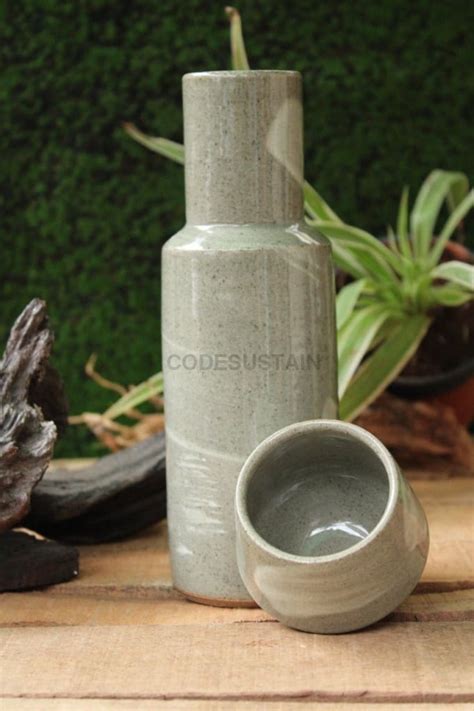 StoneLuxe Handcrafted Water Bottle With Built-in Cup – Codesustain ...