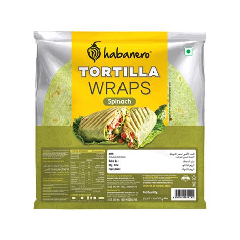 Spinach Tortilla Wrap | 336g – Habanero Foods