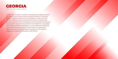 Georgia Day of National Unity Design mit rotem und weißem Hintergrund ...